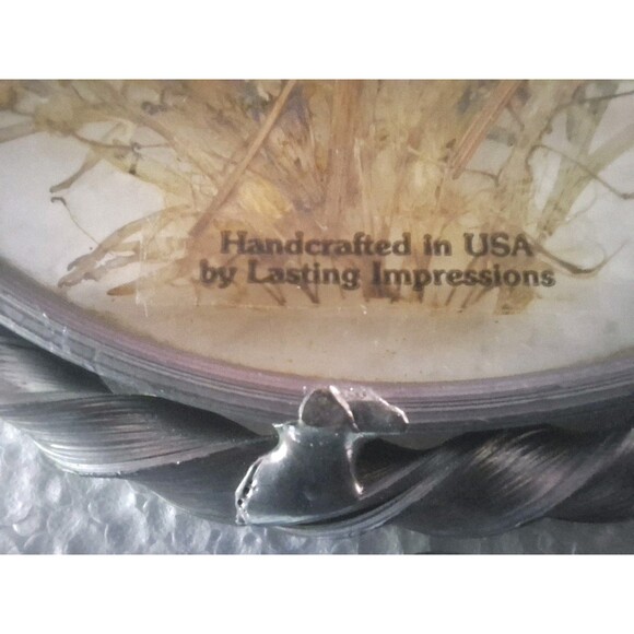 VTG 3 Lasting Impressions Dried Flowers Under Glass Wall Window Art Framed - Picture 5 of 9